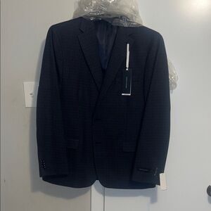 Tommy Hilfiger Men's Dark Navy Textured Sport Coat